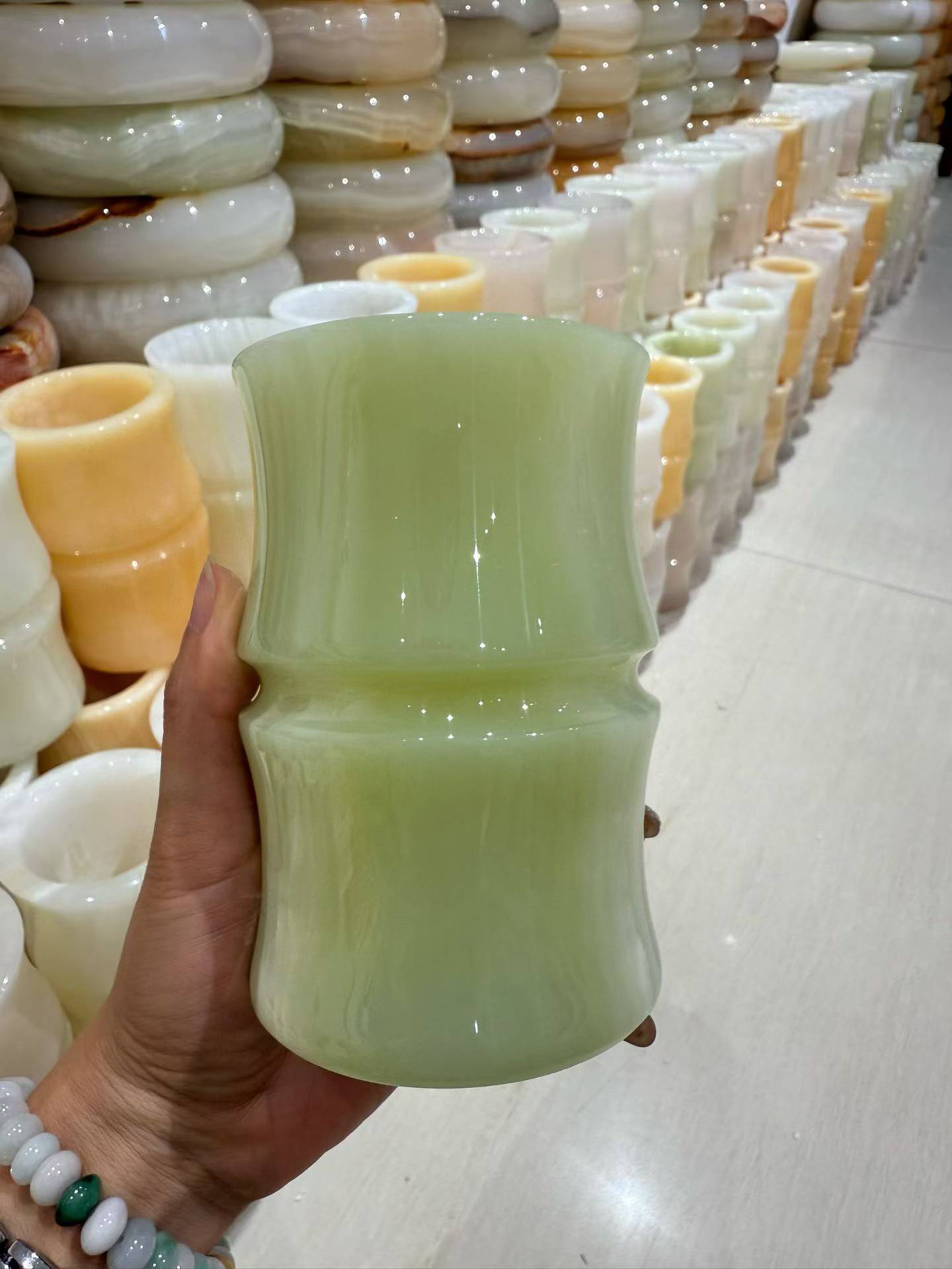 Pen Holder Made of Natural Jade