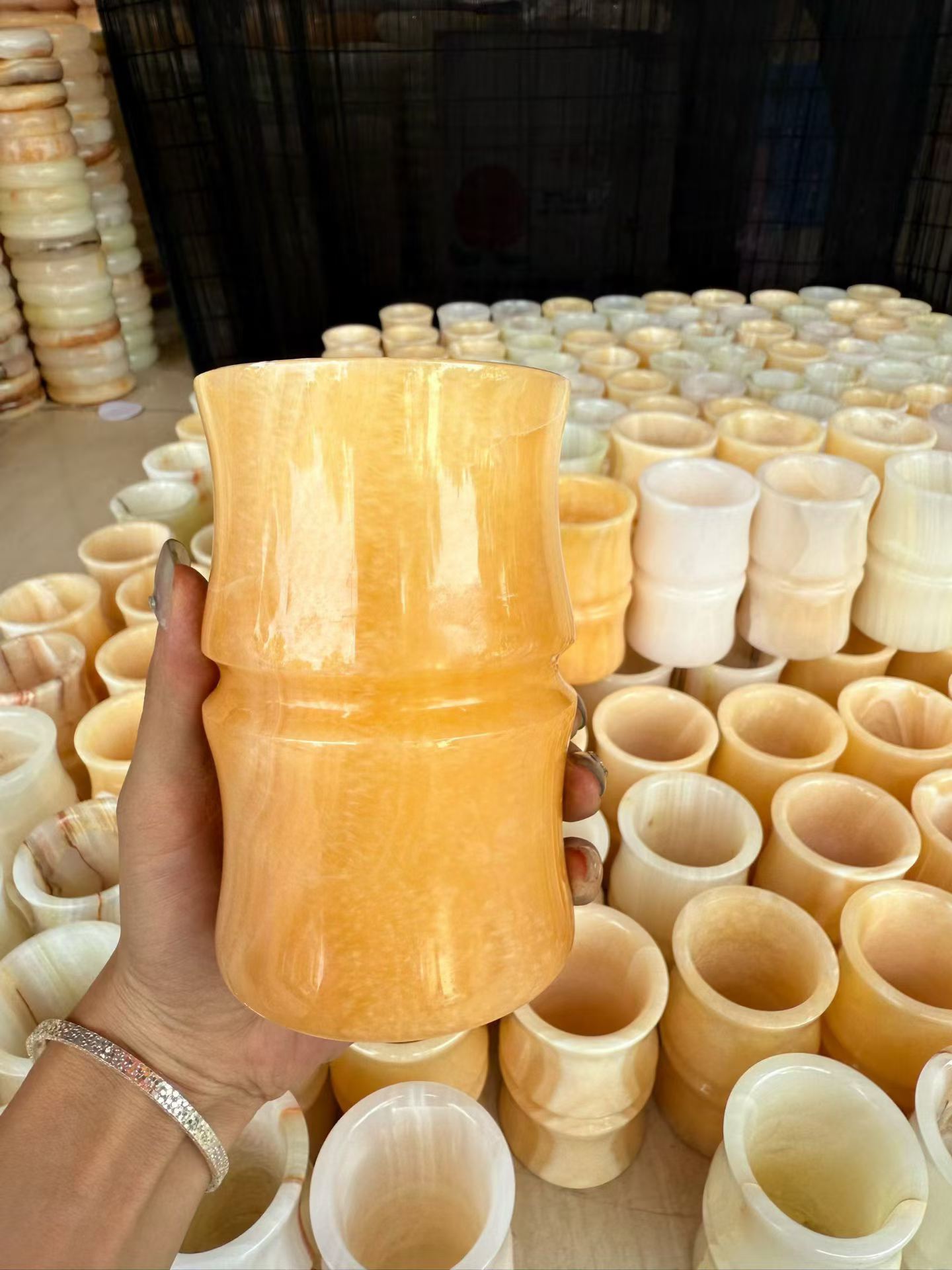 Pen Holder Made of Natural Jade
