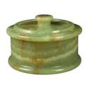Green Onyx Stone Salt & Spice Jar with Lid - Luxury Kitchen Storage Container