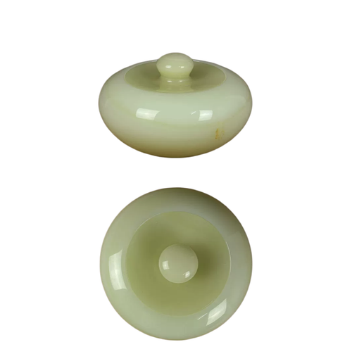 Natural Green Onyx Lidded Jar - Decorative Stone Storage Container for Spices, Candy & Jewelry